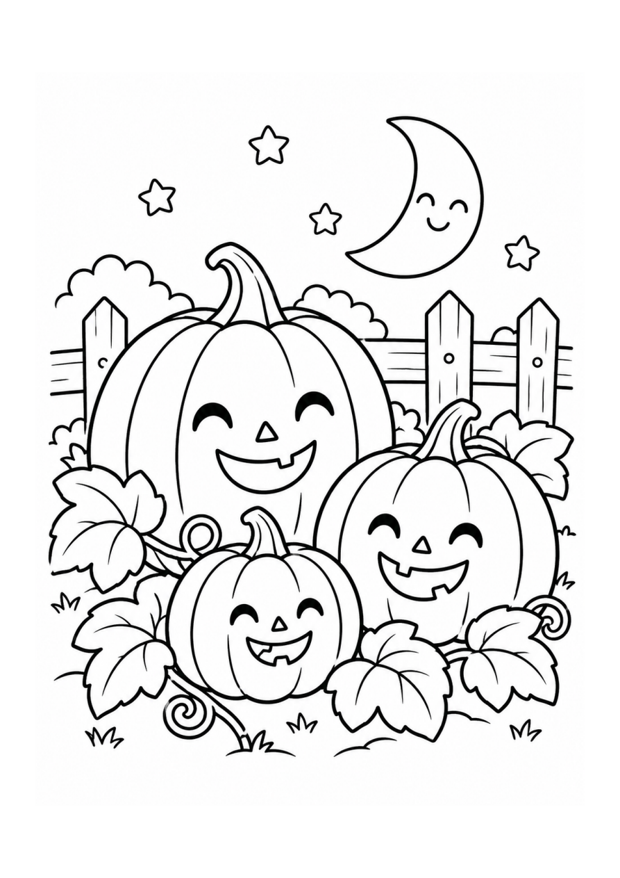 Pumpkin Patch Coloring Card